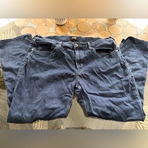 PAIGE Men's Dark Blue Relaxed Jeans